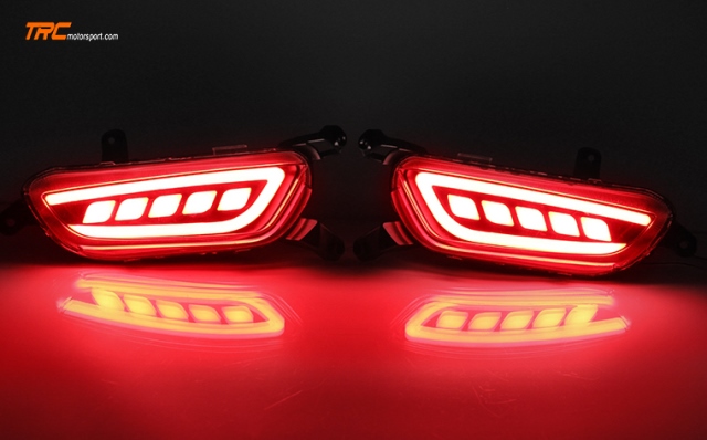 ไฟในกันชนหลัง CX-3 2015 #01 LIGHTBAR สีแดง พร้อมไฟฟหรี่-เบรคในตัว